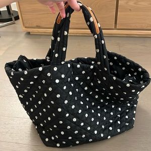 Ms Wallace polka dot weekend bag